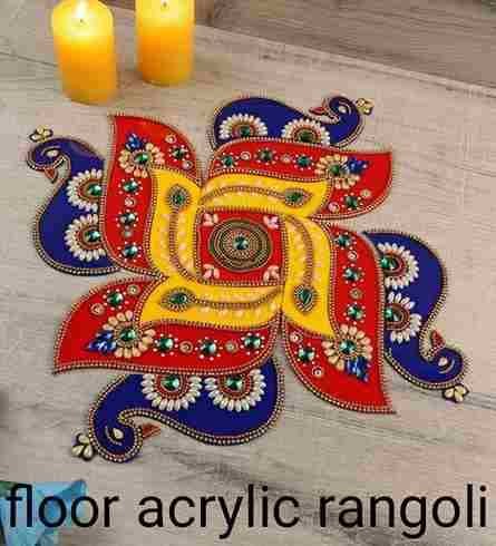 Floor acrylic rangoli